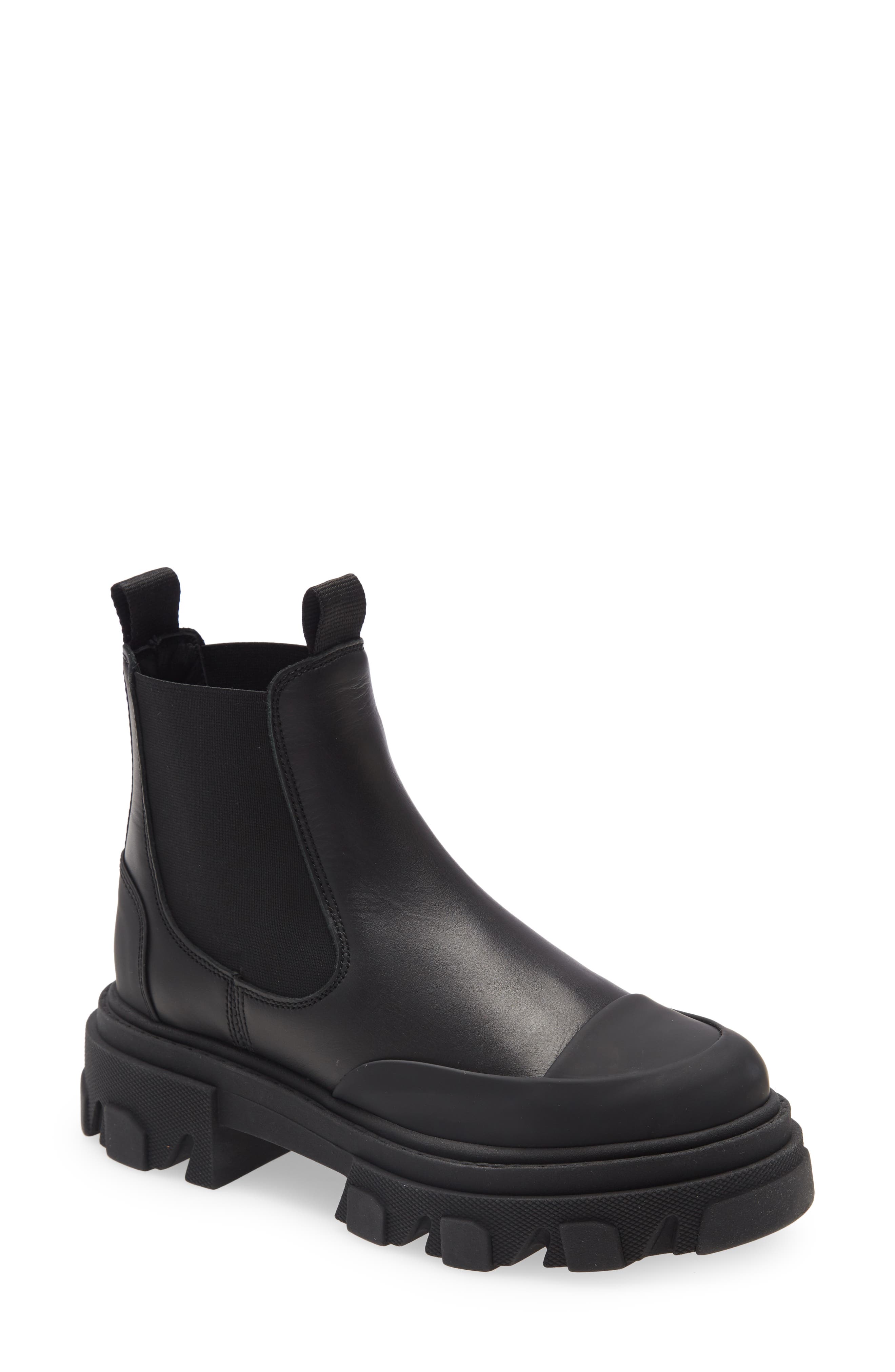 Ganni Calf Leather Low Chelsea Boot ...